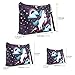 Unicorn Makeup Bag Organizer PU Pencil Pouch Zipper Toiletry Wash Bag Portable Cosmetic Bags Travel Brush Storage Case for Women Purse,Set of 3,Purple (Unicorn Purple)