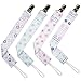 Liname Pacifier Clip for Girls - 4 Pack - Premium Quality & Modern 2-Sided Design - Pacifier Clips Fit all Pacifiers & Soothers - Perfect Baby Shower Gift