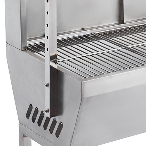 OrangeA Grill Motor 23W 110V 132 Lbs BBQ Pig Lamb Rotisserie Roaster Stainless Steel Skewer Roast G