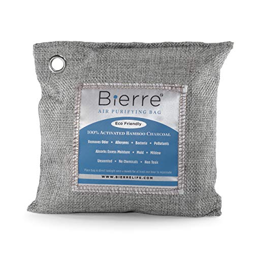 Bierre 4 Pack, 100 Bamboo Activated Charcoal Air Purifying Bags Eco