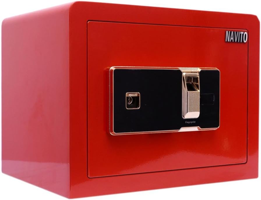 Navito Octopus 300F Biometric, Alarm & Memory Series Safe Steel Locker (Red)