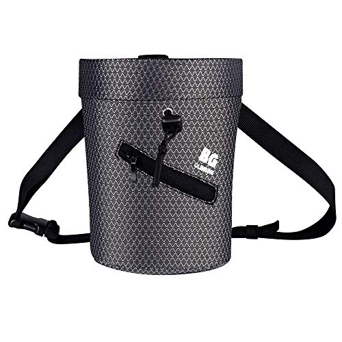 BG Climbing Chalk Bag with Zippered Pocket and Elasticated Waistband Designed for Climbing, Bouldering or Big Wall