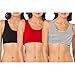 Fruit of the Loom Womens Built-up Sports Bra, Skinny Stripe/Black/Red Hot, 36thumb 1