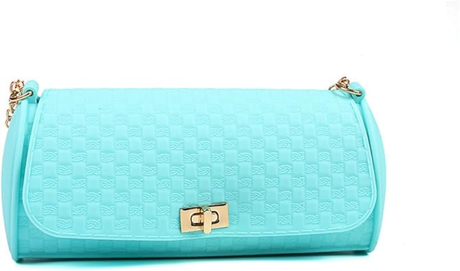 quilted rainbow silicone shoulder bag