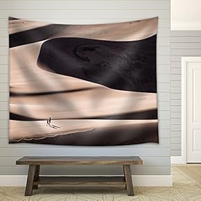 People Walking on The Desert - Fabric Wall Tapestry Home Decor - 51x60 inches