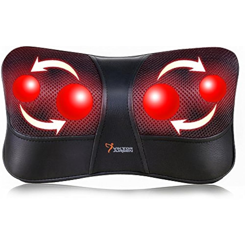 Shiatsu Health Care Back And Neck Massager, Deep Tissue Kneading Pillow