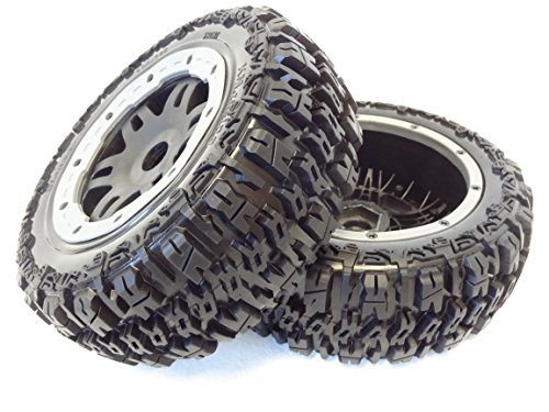 King Motor Truck Pioneer Front Wheels (set of 2) Fits King Motor T1000, T1000GT, T2000 trucks, HPI 5T, SC Rovan Terminator and other bajas - Thumbnail 2