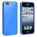 eForCity TPU Rubber Skin Case Compatible with Apple iPhone 5 / 5S, Blue Jelly