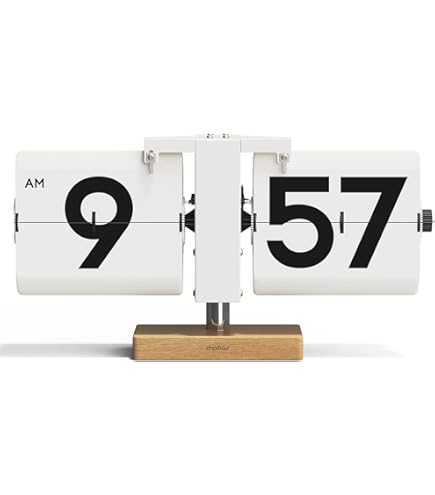 Karlsson Horloge murale Round Flip - Blanc - 11x32.6x32.6cm | Leroy Merlin