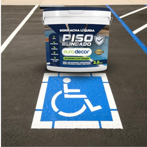 Borracha Líquida Piso 3,6KG Tinta Emborrachada Piso Muro Banheiro Garagem Calçada Euro decor (Cinza Escuro)