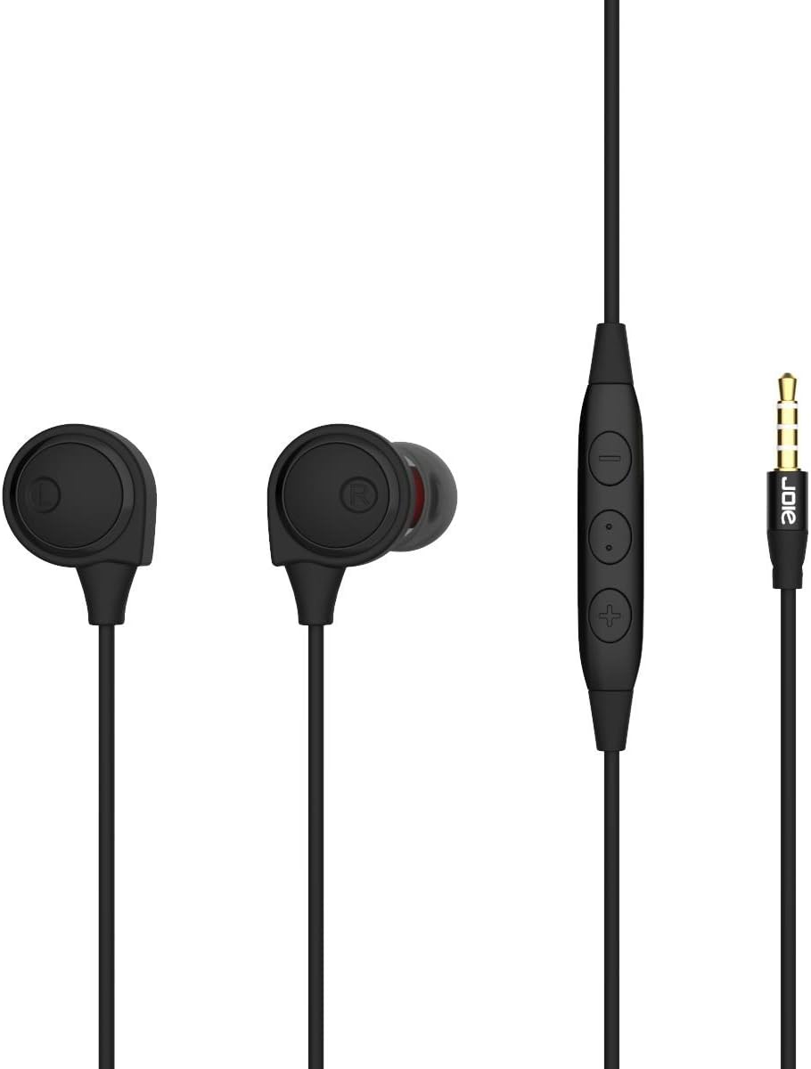 Nwark/Joie® Presents Basic 3.5 MM Earphones Wired in-Ear Earbuds w/Mic, Noise Cancelling Sports Earphones Compatible with All 3.5 mm Jack Mobile Phone