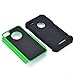 Pasonomi iPhone 4 Case-Premium Heavy Duty Hybrid Shockproof Durable Bumper Armor Cover for Apple iPhone 4S/4(Green)