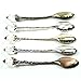 5 Pcs/Set Retro Royal Vintage Palace Carved Coffee Tea Mini Ice Cream Scoop Spoon