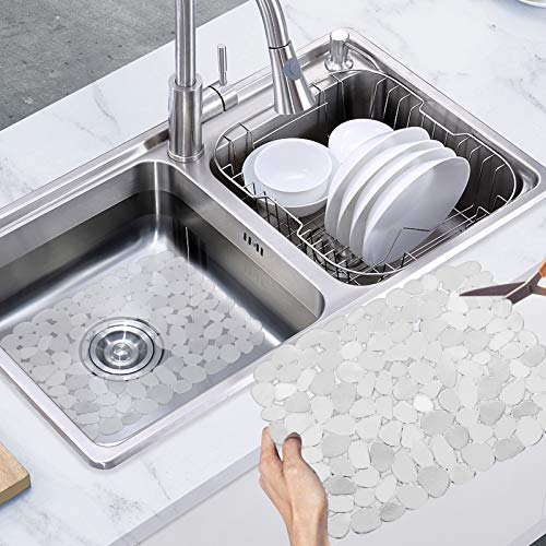 Qulable kitchen Sink Mat For stainless steel/ceramic sinks. Clear PVC