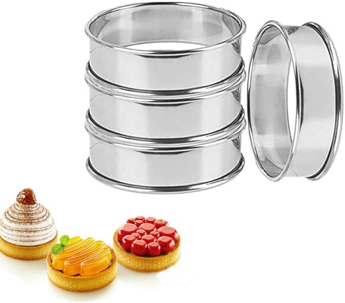 LIRANK double rolled tart rings Stainless Steel edges
