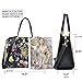 MMK Women's Designer Handbags Tote Bag Satchel handbag Shoulder Bags Tote Purse (Black Flower)