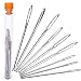 Outus Large-Eye Blunt Needles Steel Yarn Knitting Needles Sewing Needles Darning Needle, 9 Pieces (Silver) primary