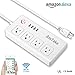 WiFi Smart Power Strip, Amtake Surge Protector Outlet with 4 Smart Plugs and 4 USB Charging Ports for Multi Outlet Socket Extension Cord, Voice Controlled by Amazon Alexa Echo Dot and Google Home