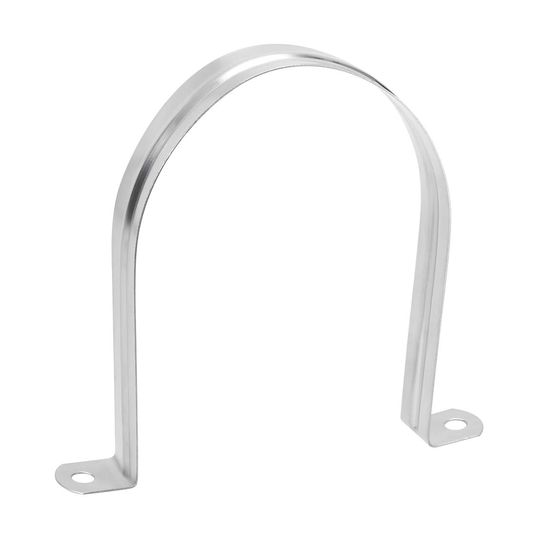 sourcing map Rigid Pipe Strap Fit for 110mm(4.33") OD, 2 Holes 304 Stainless Steel Tension Tube Clip Clamp