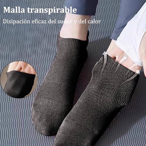JDF3CISH 8 Pares Calcetines de Yoga, Calcetines Yoga Antideslizantes para Mujer