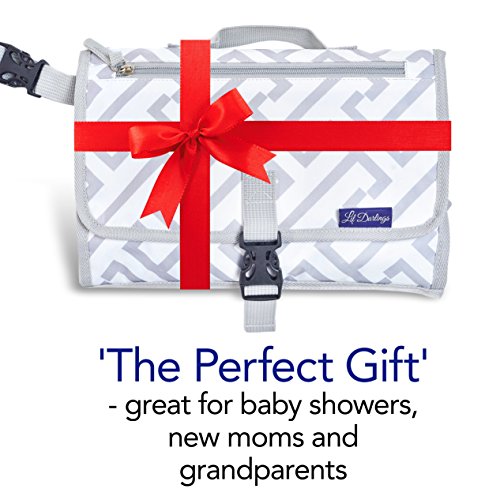 image for Li'l Darlings Portable Baby Diaper Changing Pad – Compact Clutch and