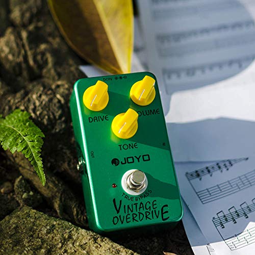 JOYO JF-01 Overdrive Effects Pedal, Vintage Overdrive Classic Tube Screamer Pedal for Electric Guitar Effect, True Bypass