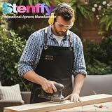 Stenffy Canvas Work Apron Multiple Pockets Gardening Painting BBQ Artist view 7