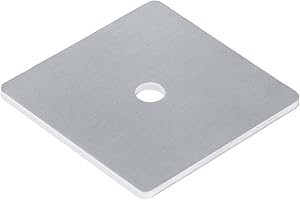 eoere 10 PCS 3" Aluminum Flat Plate Square Washer for 3/8" Bolt Bearing Strut Channel, Thickness 1/8"