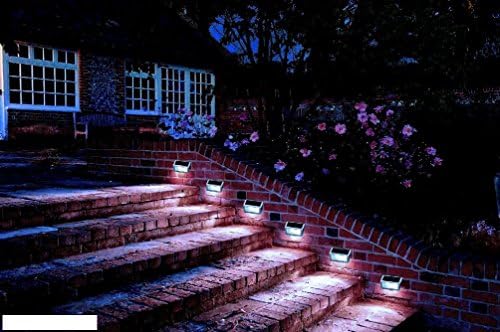 4 LED High Performance Solar Step Lights Patio Deck Staircase Stairs Walkway