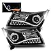 SPPC Projector Headlights Halo Black Assembly Set (CCFL Bar Design) For Chevy Cruze - (Pair) Driver Left and Passenger Right Side Replacement Headlamp