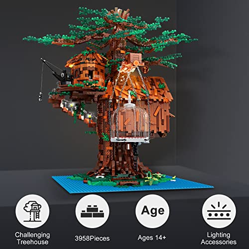 Mould King Treehouse, Adults Challenging Building Kits, Tree House Sets