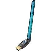Krisnorey Long Range Bluetooth 6.0 Adapter for PC, Plug n Paly USB Dongle | Built-in PA 5dBi High-Gain Antenna for Windows 11/10/8.1 Laptop Desktop, Pair Bluetooth Headphones Speaker Keyboard Mouse