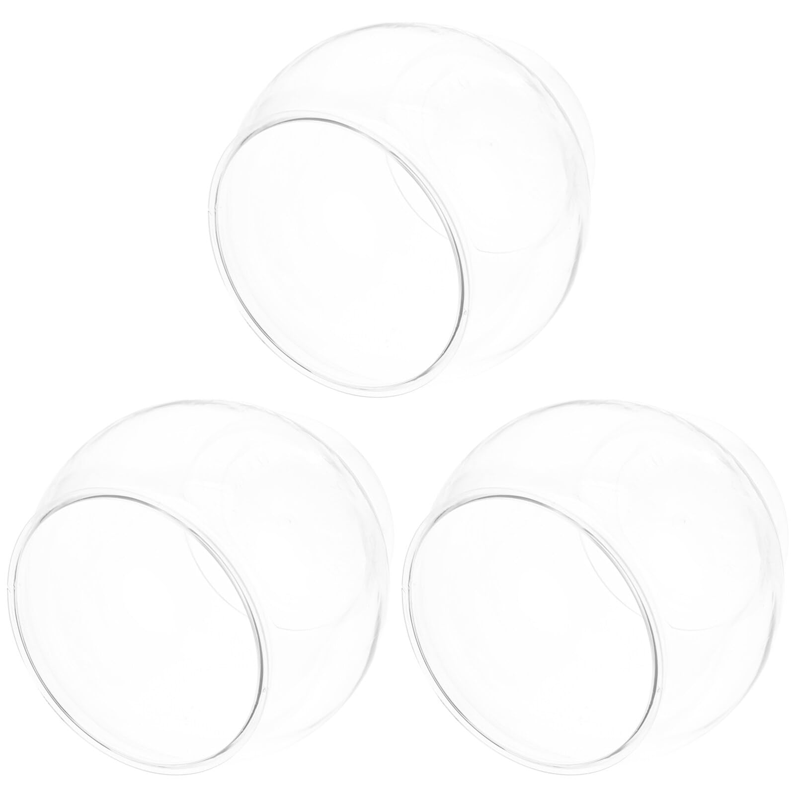 STOBOK 3Pcs Plastic Fish Bowls Round Bowl Terrarium Globe Vase Fish Container for Goldfish Aquarium(15X15X13CM)