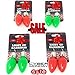 Christmas Bulb Light Up Earrings - 4 Pack Set - 2 LED Bulbs Xmas Lights Earring For Women Girls - Strange Novelty Lightbulb Jewelry For Holiday Parties Ugly Sweater Clothing Accessories Decorations