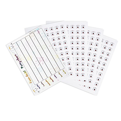 New - Premium Quality Potty Training Reward Chart, Multi Use Removable Self Sticking Plastic Wall Chart and 280 Removable Stickers