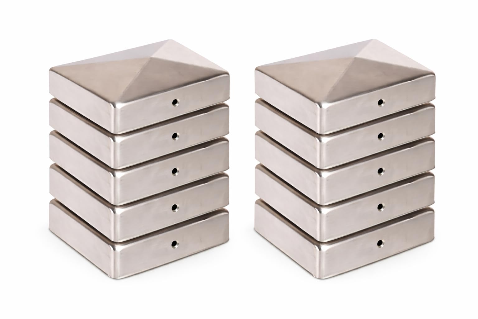 Pyramid Post Caps 91 x 91 mm Stainless Steel Pack of 10