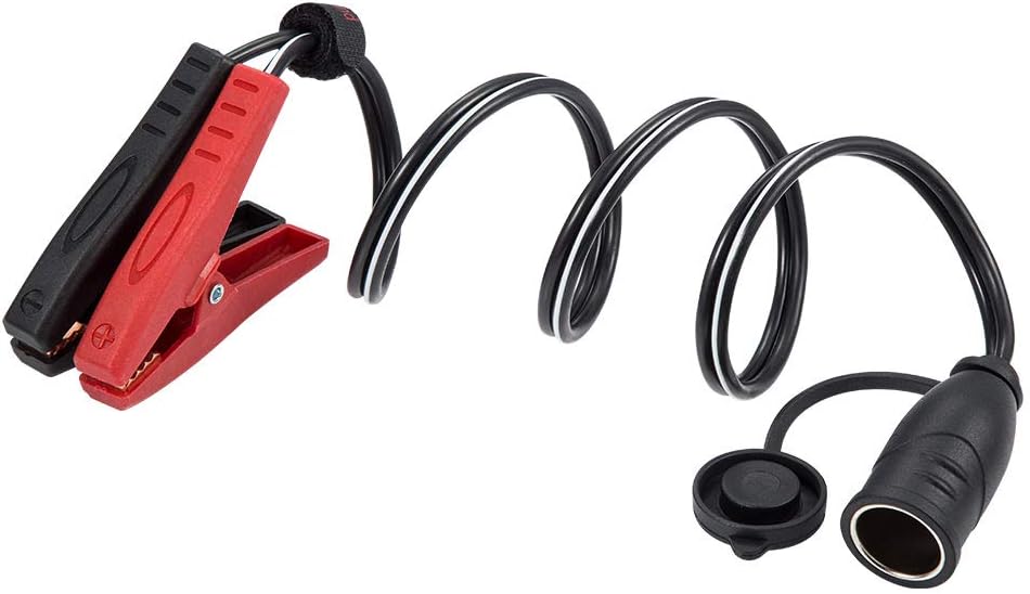 Amazon Ycind バッテリー 直結型 ソケット 12v 24v用 クリップ シガーソケット延長ケーブル 1m シガープラグ クリップ付電源延長コード 防水 車 バイク トラックのクリップオン シガレットライター 電源プラグソケットカーバッテリーのターミナルシガー