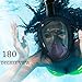 Snorkel Set Full Face Mask, Seaview with Camera Mount Divers Choice Black/Purple (Size- S-M) For Youth and Women