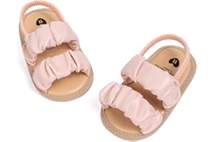 Bellocasa Infant Baby Girls Sandals Summer Open Toe Wedding Princess Dress Shoe Soft Sole Baby Shoes for Newborn Girl