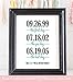 The First, Yes, and Best Day, Important Dates Sign with Black Frame Available