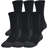 Under Armour unisex-child Youth Performance Tech Crew Socks 6 Pack