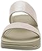 FitFlop Women's Lulu Shimmersuede Slide Sandal, Nude, 8 M US