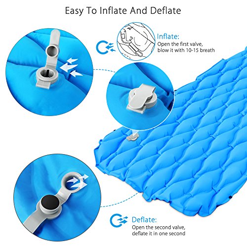 EocuSun Sleeping Pad InflatableLightweight Ultralight Compact Comfy Waterproof Air Mattress Camping Mat For Camp,Backpacking,Hiking,Scouts,Travel