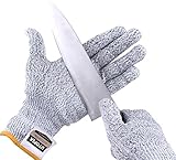 Cut Resistant Gloves - High Performance Level 5 Protection - FDA Approved - 100% Proven For Safety Gloves - by Utopia Kitchen (Large)