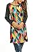 Zeagoo Women Round Neck Plaid Long Raglan Sleeve Casual Blouse Shirt