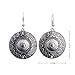 Lureme Ethnic Style Jewelry Antique Silver Round Shaped Pendant Hook Earrings (02004293)