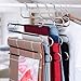 IEOKE Pant Hangers Durable Slack Hangers Multi Layers Stainless Steel Space Saving Clothes Hangers with 10 Clips - Closet Storage for Jeans Trousers 4 Pack