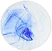 Bormioli Rocco Murano Blue Marbled Glass Dinner Plate, Set of 6