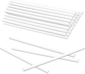 Fireboomoon 36 PCS 12 Inch Plastic White Cake Dowel Rods,Cake Support Rods Straws Sticks for Tiered Cake Construction Stacking and DIY Crafts(0.4