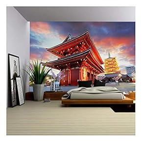 Tokyo - Sensoji-Ji, Temple in Asakusa, Japan - Removable Wall Mural | Self-Adhesive Large Wallpaper - 66x96 inches